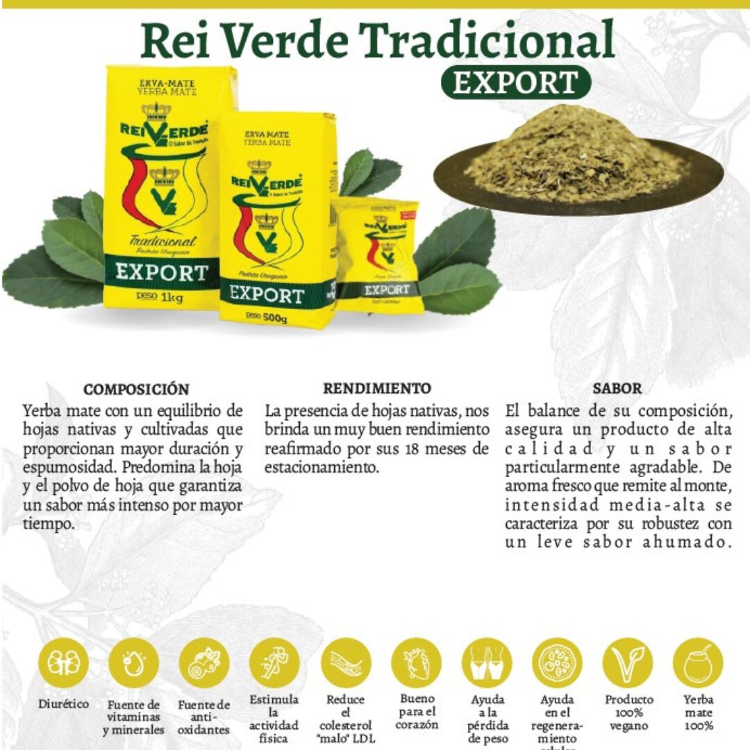 Yerba Mate - Rei Verde Tradicional 1kg - Imagen 6