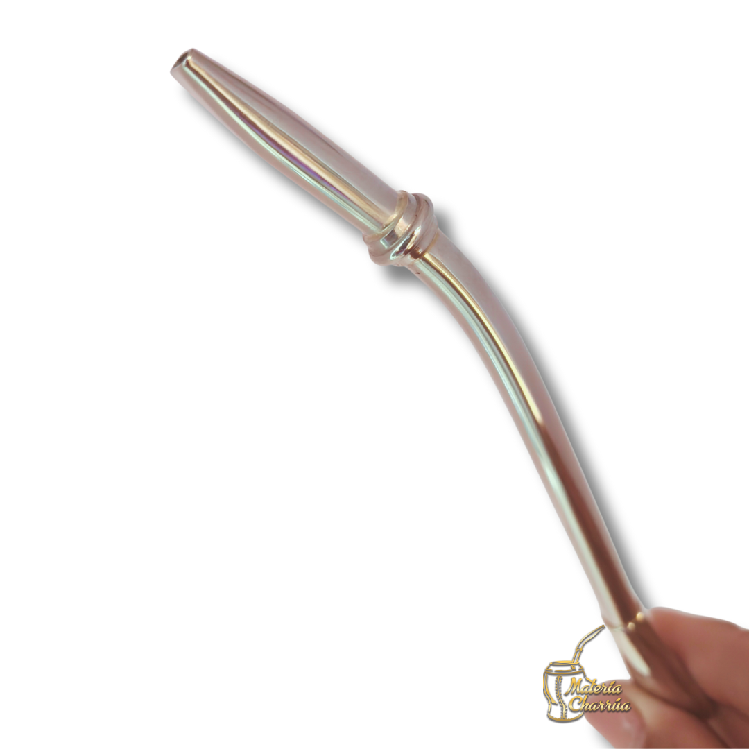 Bombilla Alpaca Corta Lisa Anillo - Imagen 8