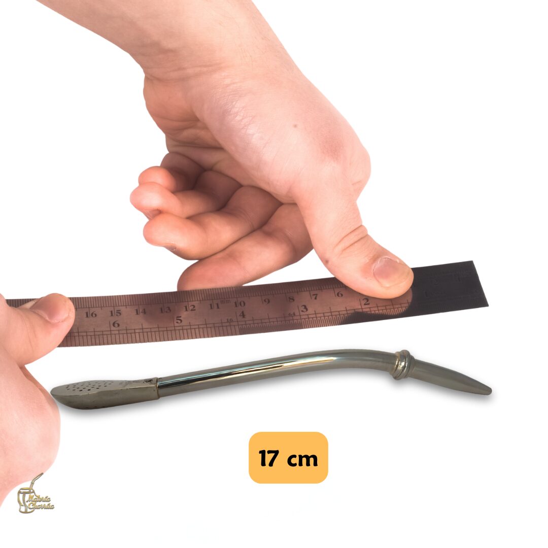 Bombilla Alpaca Corta Lisa Anillo - Imagen 7