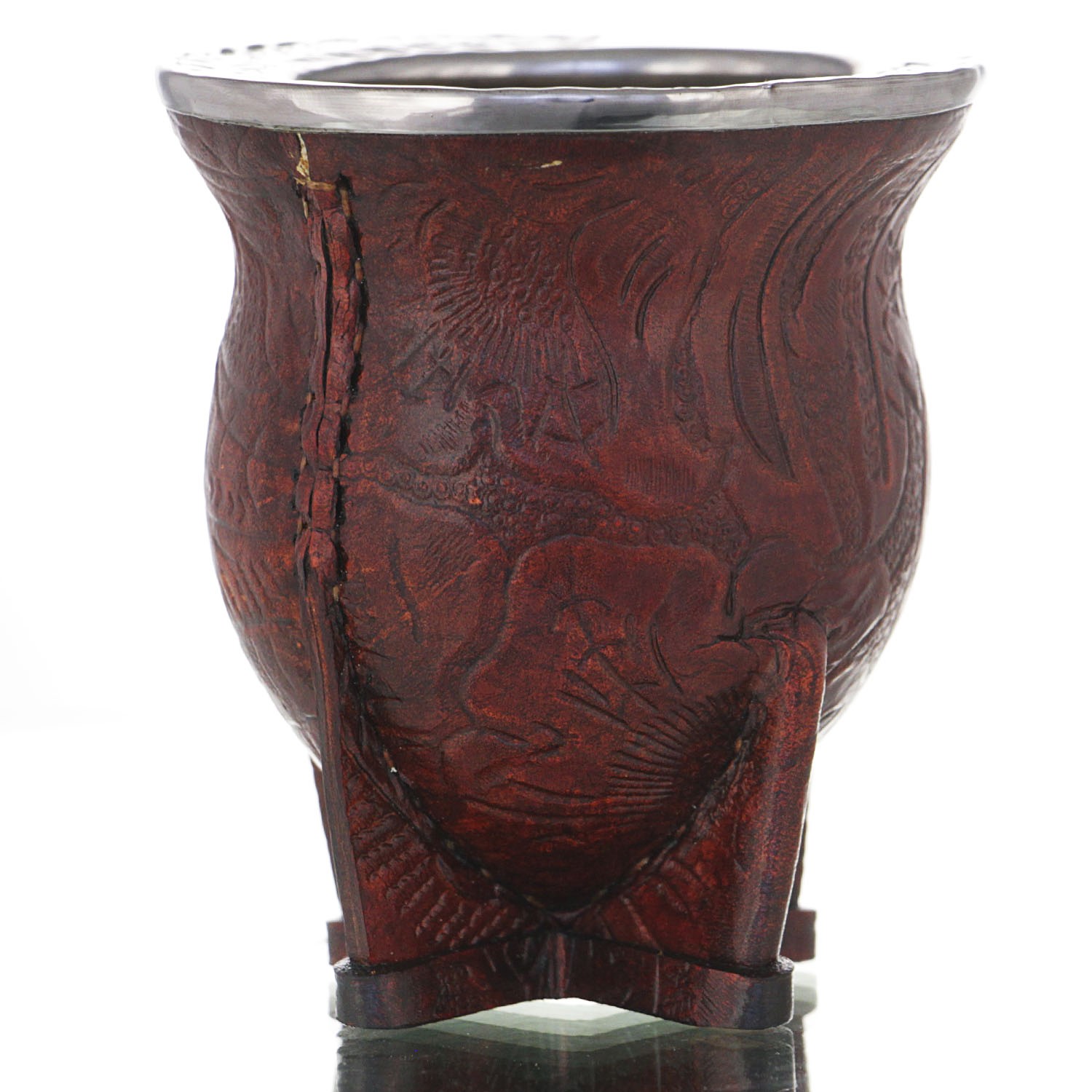 Camionero Uruguayo - Cuero Labrado Virola Cincelada - Imagen 4