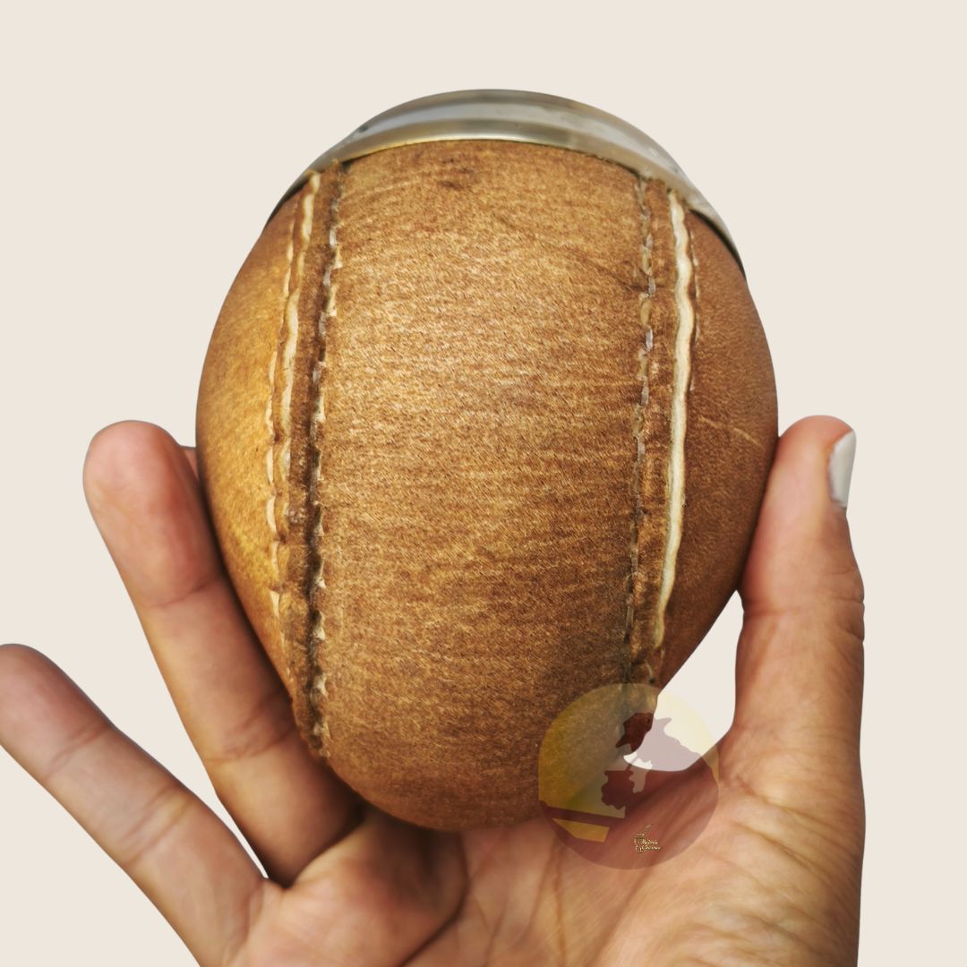 Torpedo y Posamate de Cuero Crudo con Virola Cincelada - Imagen 7