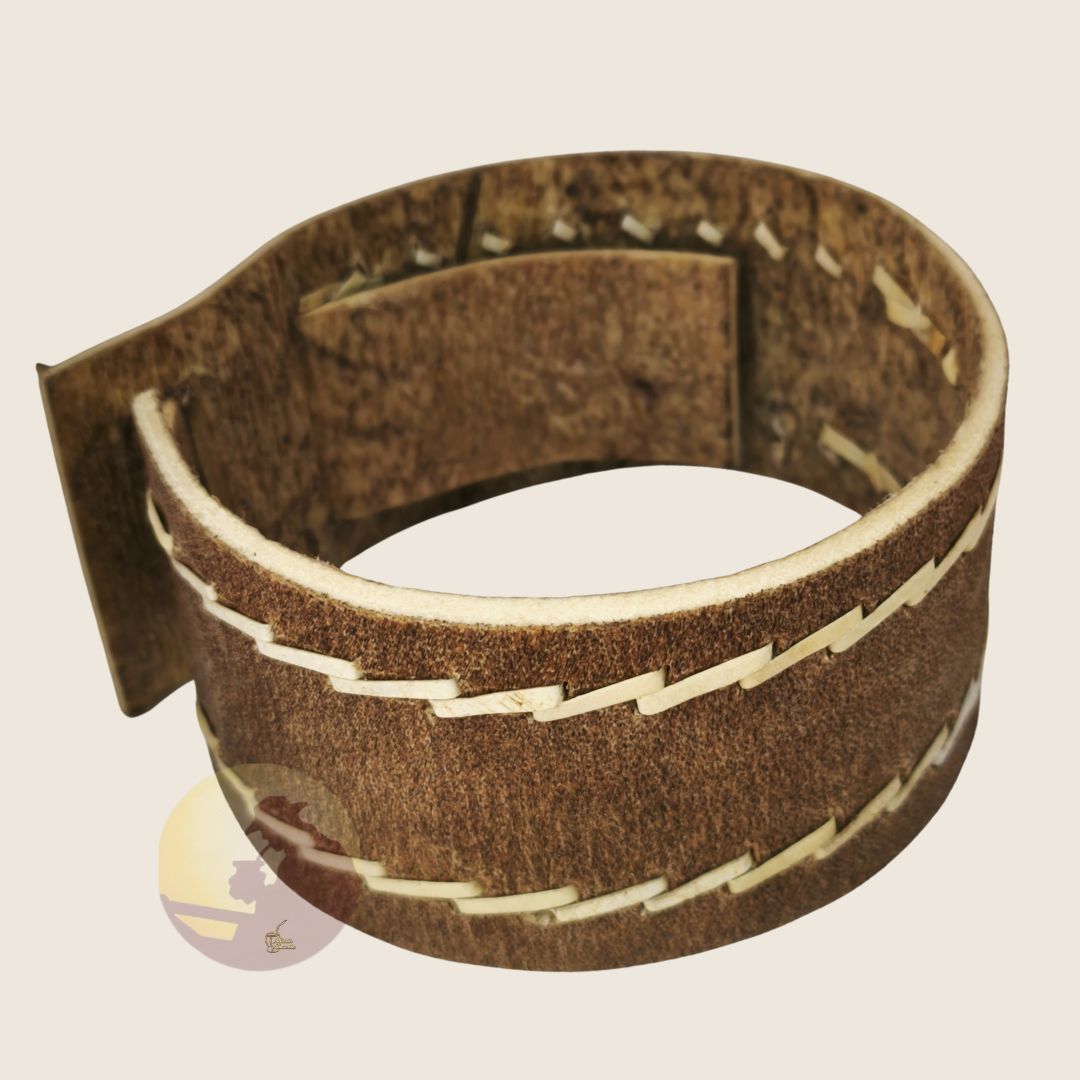 Torpedo y Posamate de Cuero Crudo con Virola Cincelada - Imagen 8