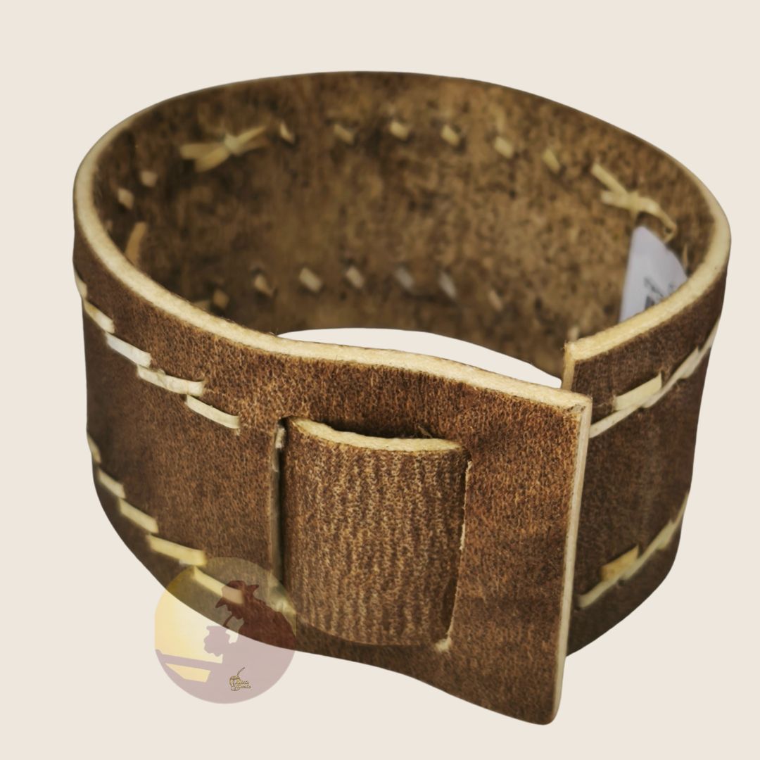 Torpedo y Posamate de Cuero Crudo con Virola Cincelada - Imagen 9