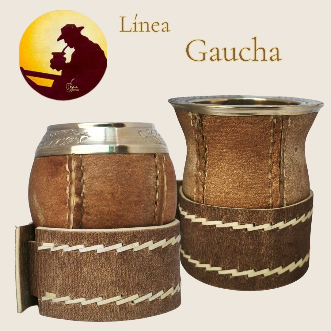 Torpedo y Posamate de Cuero Crudo con Virola Cincelada - Imagen 10